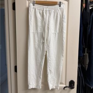 JCrew Linen drawstring pant XS